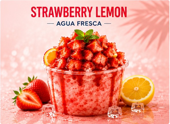 Strawberry Lemon Agua Fresca